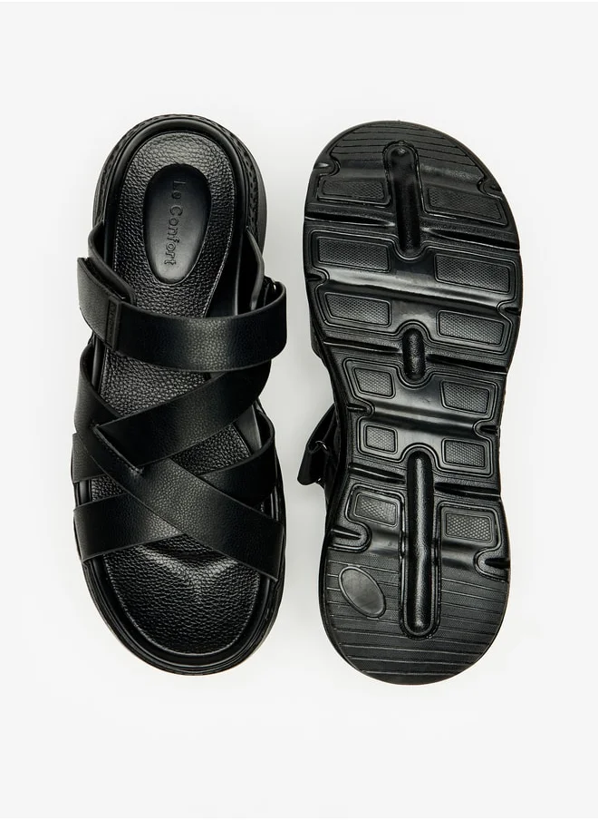 Le Confort Men's Cross Strap Slip-On Sandals