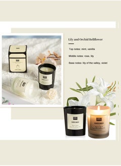 Candle 2 Pack Scented Candle Crystal Black/White  - Image 1