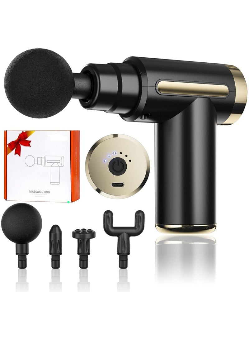 إسكدنيا مسدس تدليك الأنسجة العميقة الصغير - جهاز تدليك للرقبة والظهر وتخفيف آلام العضلات - مسدس تدليك صغير محمول وقابل لإعادة الشحن للسفر - Image 1