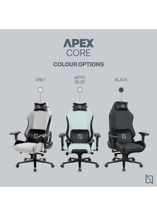 NAVODESK - Navodesk APEX CORE, Ergonomic Gaming Chair with Lumbar and Memory Foam Headrest Pillow, Breathable Fabric Computer Gaming Chair with 4D Armrest كرسي الألعاب (SoftKnit - M, Grey) - Image 1