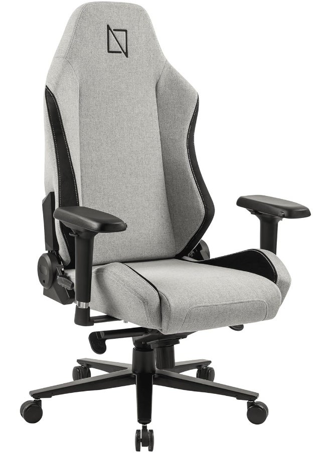 NAVODESK - Navodesk APEX CORE, Ergonomic Gaming Chair with Lumbar and Memory Foam Headrest Pillow, Breathable Fabric Computer Gaming Chair with 4D Armrest كرسي الألعاب (SoftKnit - M, Grey) - Image 1