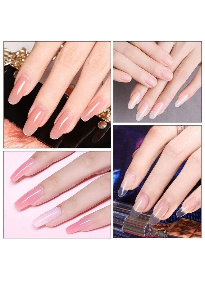 modelones - Poly Extension Gel Dual Nail Forms Poly Nail Gel Forms 120Pcs Clear Nail Extension Tips Set Nails Enhancement Thickening Acrylic False Nails Manicure Tool 12 Sizes - Image 1