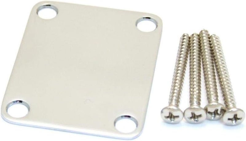 Fender 4Bolt VintageStyle Neck Plate Plain  Chrome - Image 1