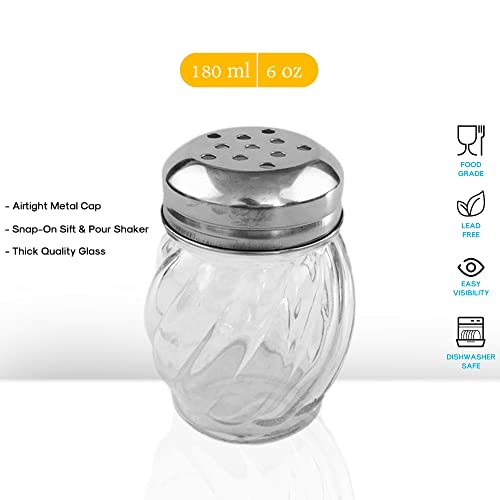 1st Choice Salt and Pepper Shakers with Stainless Tops Set of 2 (Chesse Shakers) - Image 2