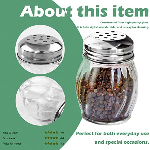 1st Choice Salt and Pepper Shakers with Stainless Tops Set of 2 (Chesse Shakers) - Image 4