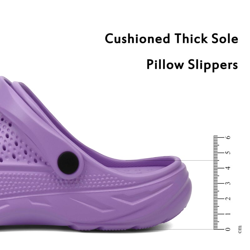INMINPIN Women and Men Orthopedic Clogs Arch Support Garden Shoes Sandals Slippers with Plantar Fasciitis Feet Insoles,Purple,8-9 Women/6-7 Men - Image 3