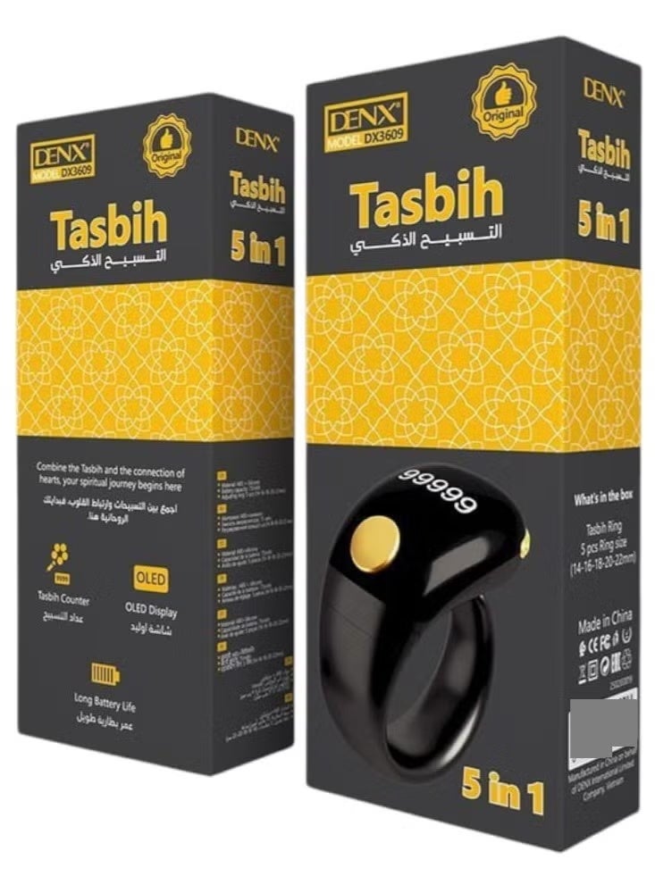 Denx 2-in-1 Lucky Prayer Smart Ring – Elegant & Lightweight - Image 1