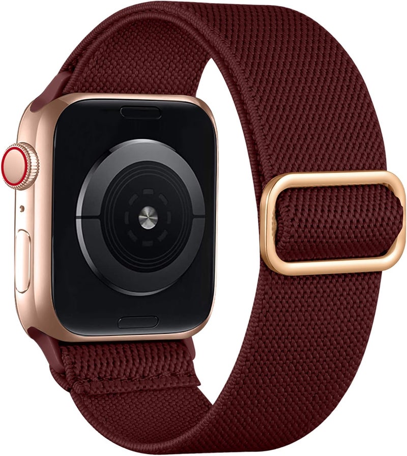 Lerobo Braided Band Compatible with Apple Watch Series 11 10 9 8 7 46mm 45mm 41mm Ultra SE 3 2 1 49mm Series 6 5 4 3 44mm 40mm 38mm 42mm Men iWatch Bands Women Stretchy Nylon Solo Loop Sport Strap - Image 1