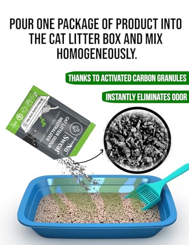 No Sweat Cat Litter Odor Neutralizer, Coconut Shell, Unscented, 5 Packs in One Box, 125 GR - Image 5