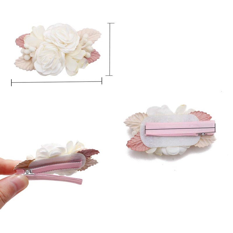 BFNAAgirl Flower Hair Clip BFNAAgirl Baby Girl Hair Bows Exquisite Hair Accessories Alligator Clips for Infants Toddlers Teen Kids Gift 3pcs/set - Image 3