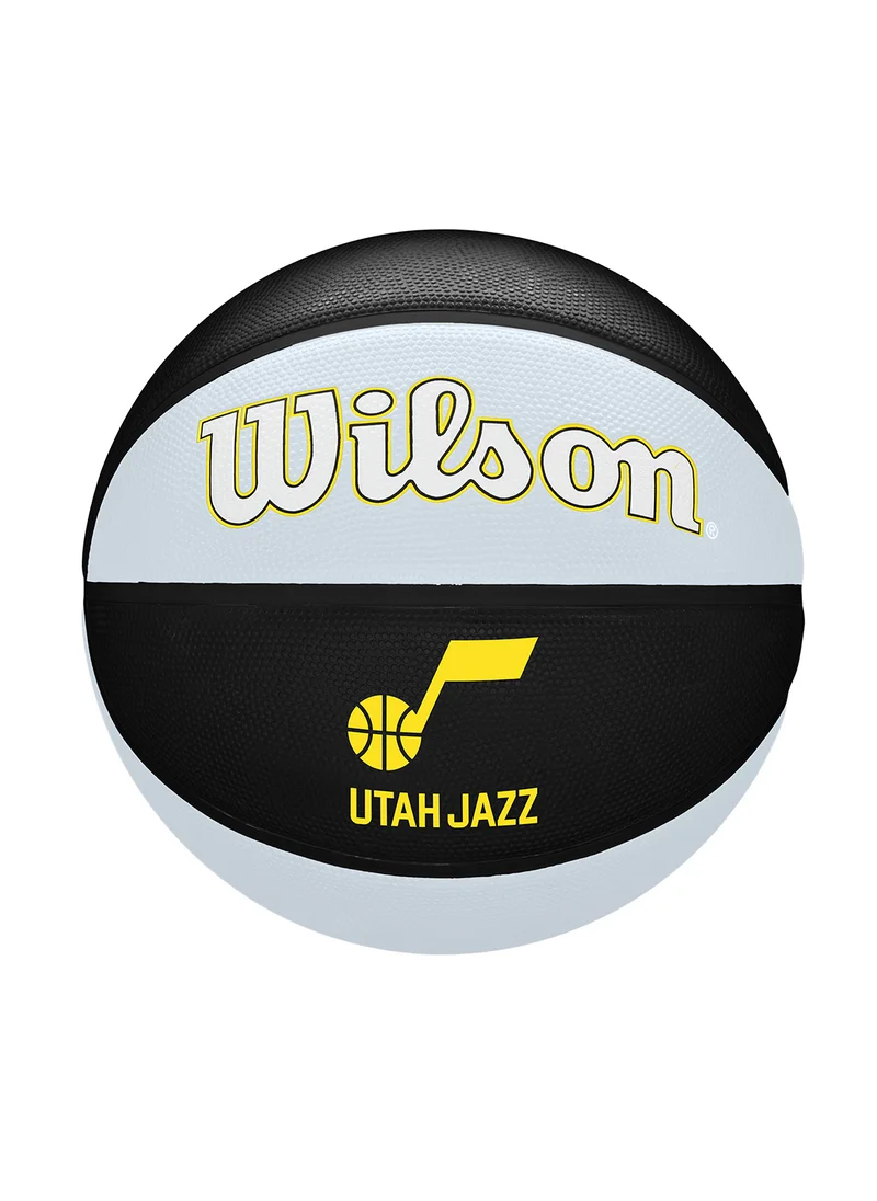 Wilson NBA Team Tribute Basketball Utah Jazz - Size 7 for +12 years old and Adults - Black/ Grey
