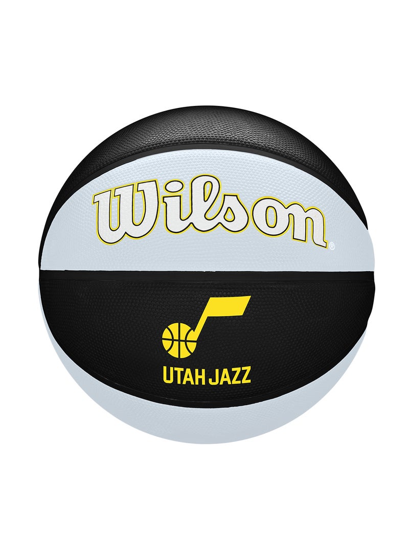 Wilson NBA Team Tribute Basketball Utah Jazz - Size 7 for +12 years old and Adults - Black/ Grey - Image 1