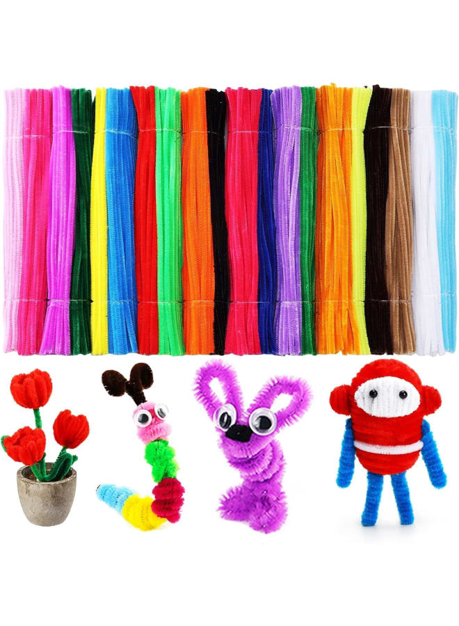 1000 Pieces Pipe Cleaners Assorted Colored Chenille Stems for Art and Crafts, Children’s Craft Supplies - Image 1