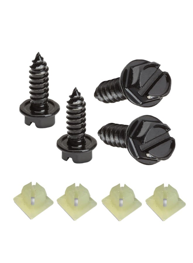 YelaJoy Stainless Steel License Plate Screws,with Rustproof Finish  Fit for Securing License,Plates Frames and Covers on Cars and Trucks,Premium Stainless Steel Self Tapping Mounting Bolts (8 Pack, Black) - Image 5