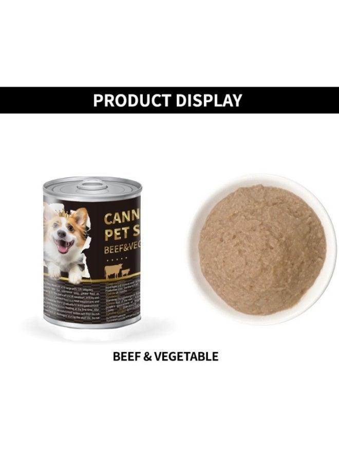 FAENBEI Wet Dog Food 375g x 24 Cans – Canned Dog Food for Adult & Puppy – Nutritious Soft Wet Meal – Chicken & Vegetables / Beef & Vegetables - Image 3