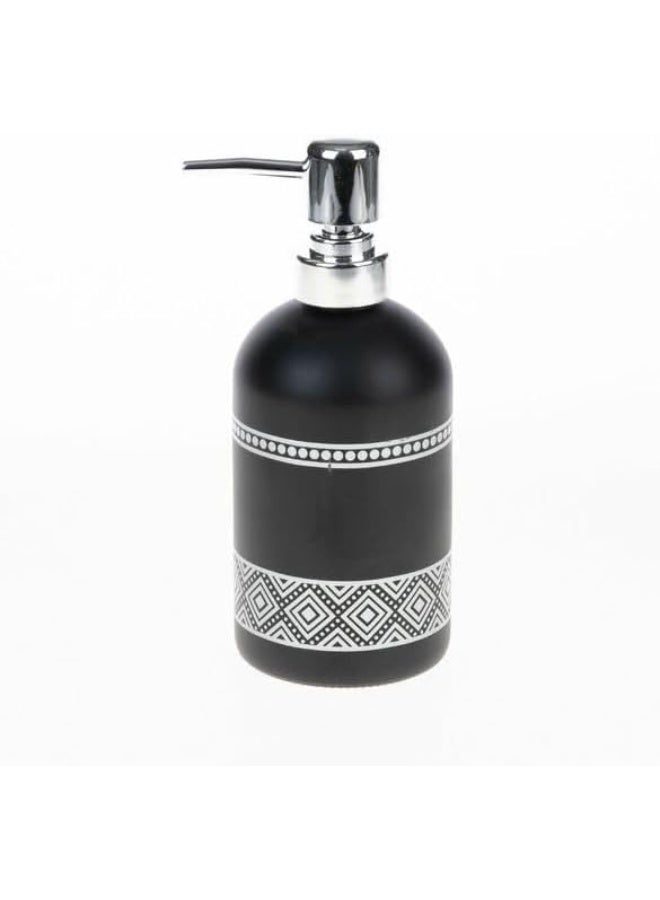 سبيس شوب موزع صابون زجاجي للأيدي والأطباق (أسود) - Image 1