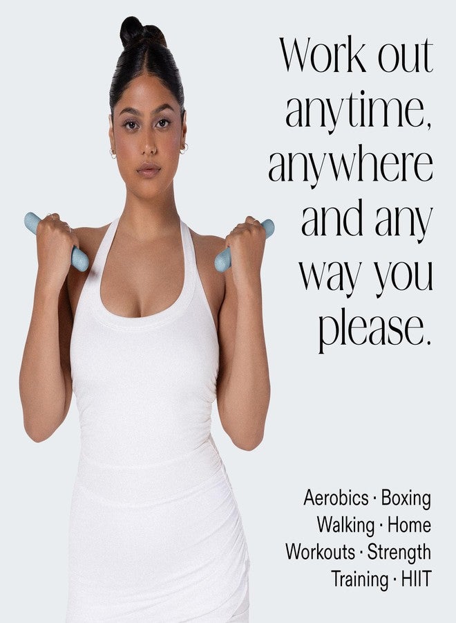 بالا مجموعة أثقال بالا بارز للنساء والرجال، أثقال وزنها 1 رطل (لون البحر) - مجموعة من قضيبين مصممة للمشي، وتمارين القوة، وتمارين HIIT، والملاكمة، والتمارين الهوائية - أثقال يدوية للتمرين في المنزل - Image 3