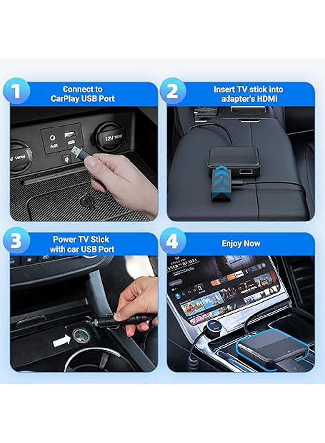 HDMl Multimedia Adapter for Car with Factory Cable, TV Adapter for Fire TV Stick/Game Console/Screen Launcher/DVD/Set Top Box, 2.4 GHz WiFi, Plug  Play  - Image 4