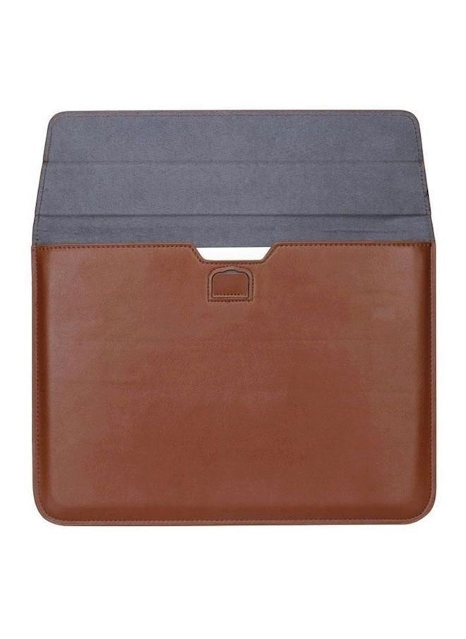NIBEMINENT Wallet Case Cover For Apple MacBook Pro 12-Inch Laptop Brown 