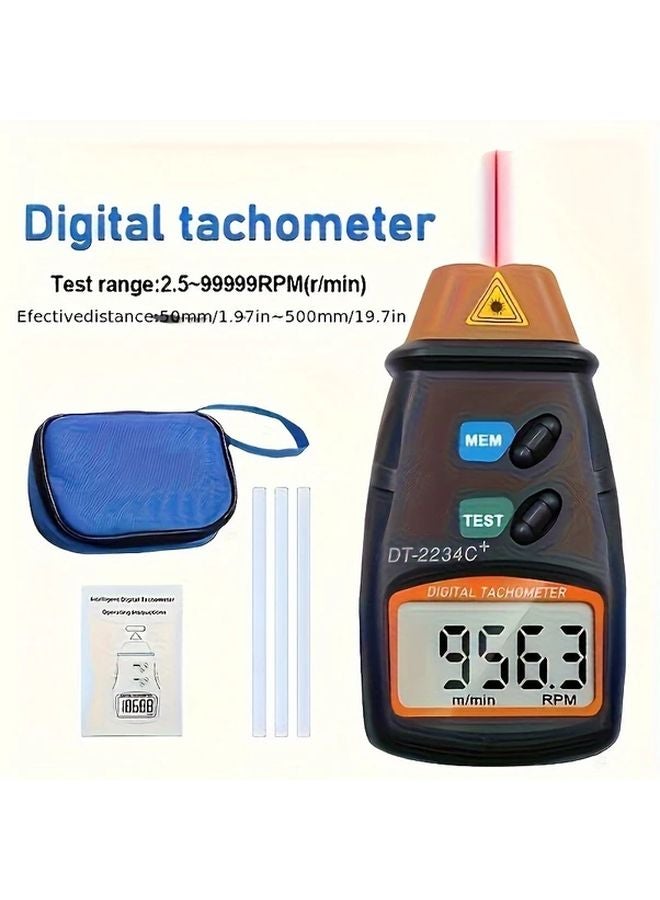Orange DT2234 C Mini Laser Tachometer Non Contact Digital Display High Precision 0 01 - Image 2