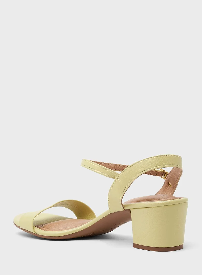 Beira Rio Mid Heels Sandals for Women – Sling Back Heel Sandals for Girls with Ankle Strap