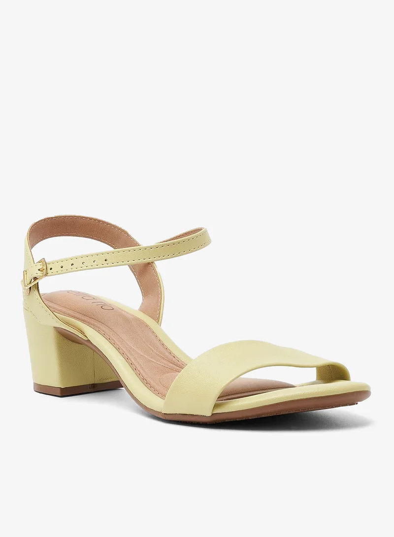 Beira Rio Green Mid Heels Sandals for Women – Sling Back Heel Sandals for Girls with Ankle Strap for Women | Best Price UAE