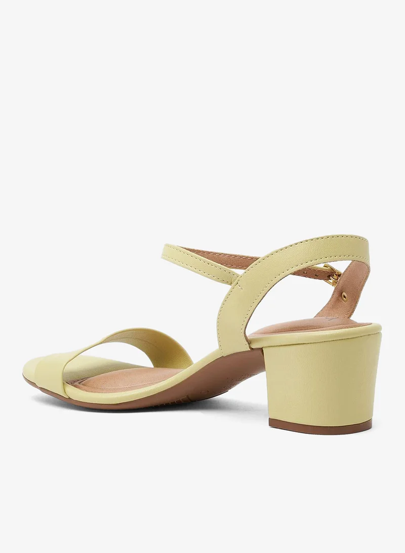 Beira Rio Green Mid Heels Sandals for Women – Sling Back Heel Sandals for Girls with Ankle Strap for Women | Best Price UAE