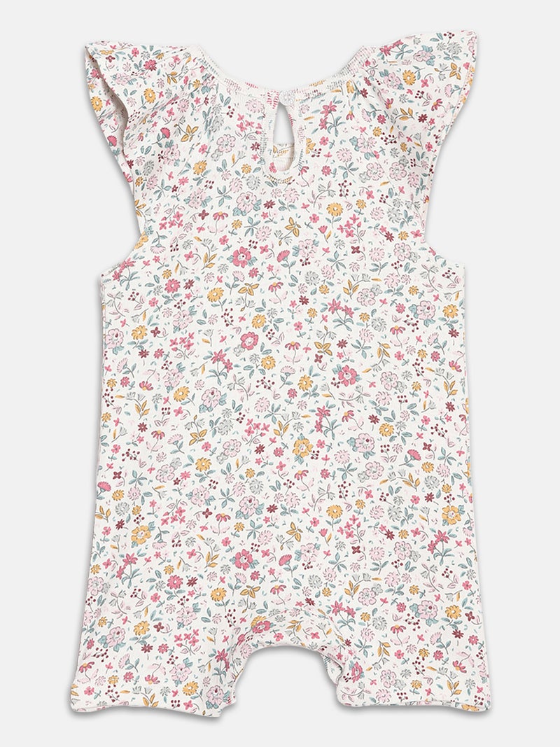 برون رومبرز قطن عضوي مطبوع أبيض ورمادي للبنات الرضع عبوة من - Image 5