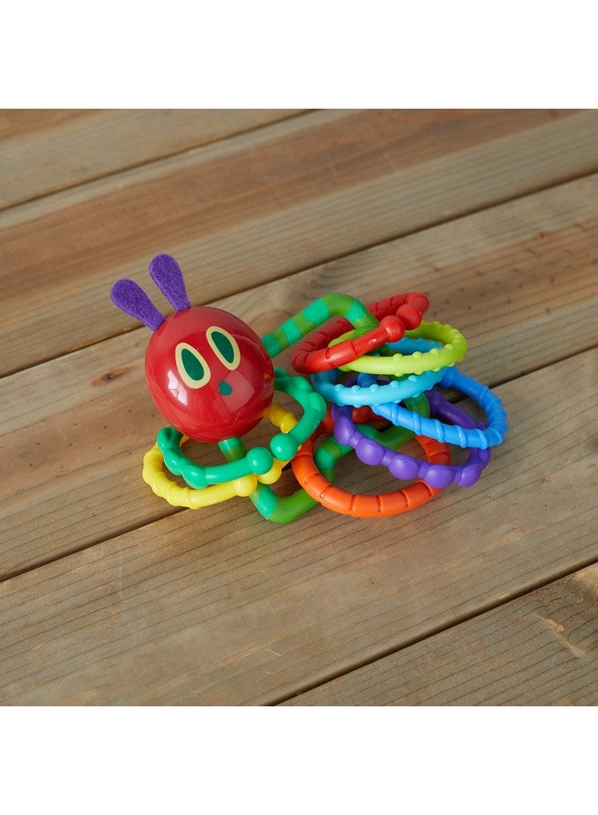 Kids Preferred World of Eric Carle, The Very Hungry Caterpillar Rattle Teether with Links - Image 1