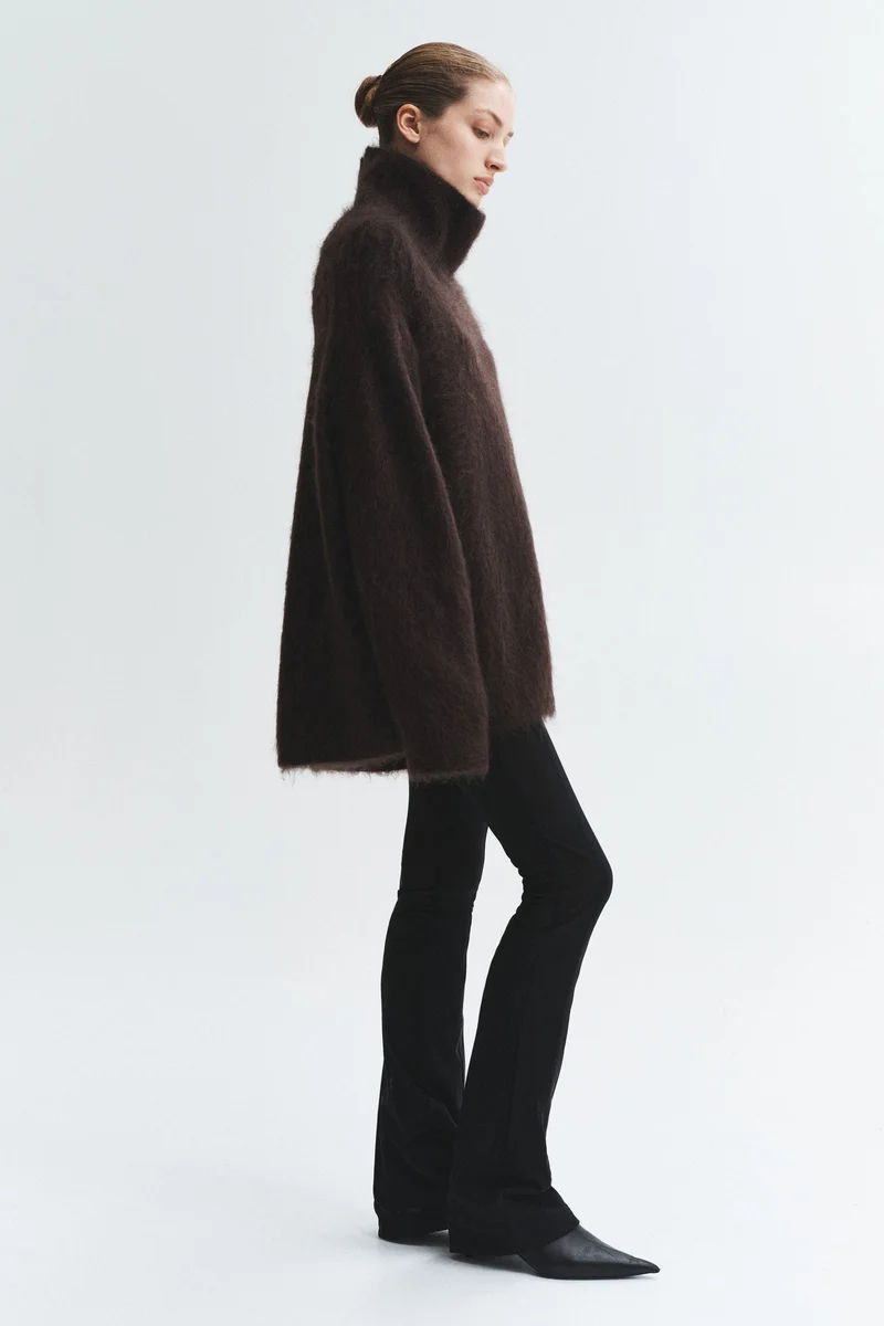 H&M High-collar mohair-blend jumper