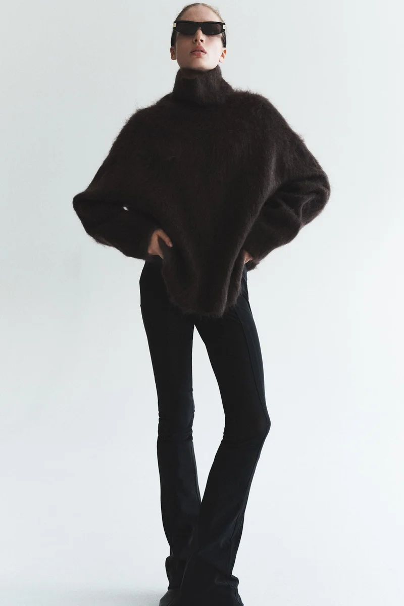 H&M High-collar mohair-blend jumper
