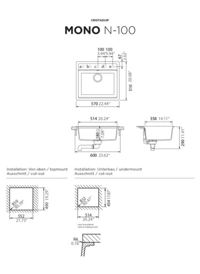 SCHOCK الماني حوض المطبخ: مونو N-100 - Image 4