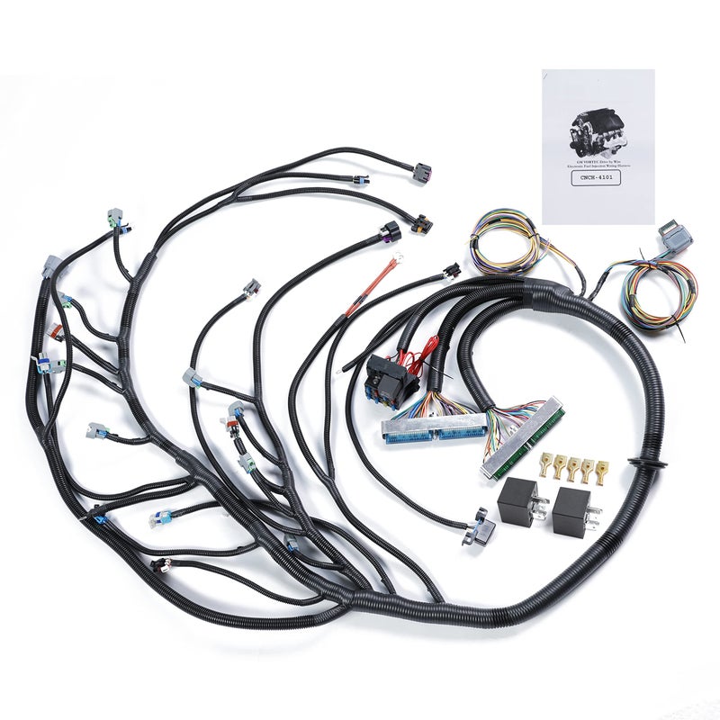 Standalone Swap Wire Wiring Harness 4L60E DBW for Chevy for GMC for LS for LS3 Engine Vortec 8 Cylinders 48 53 60 EV6 Injector 20032007 Drive by Wire NOT Suit for EV1