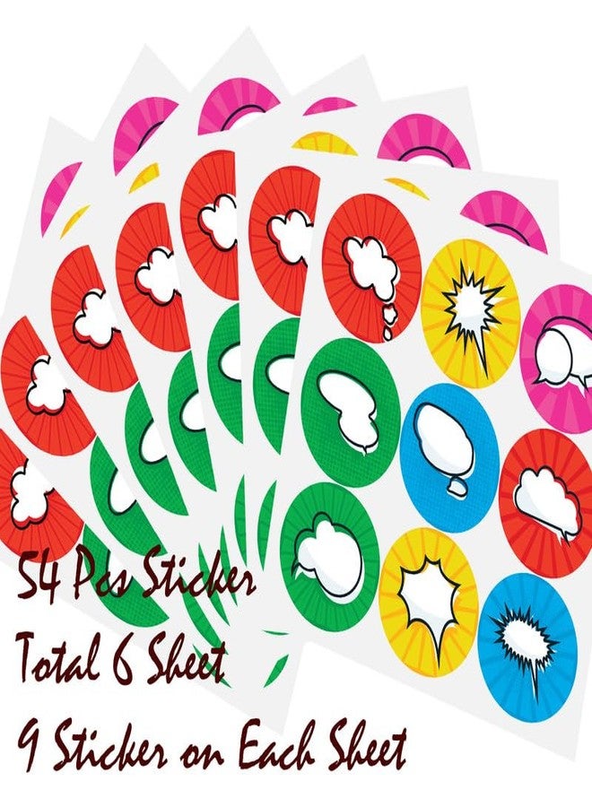 SLGIFT Vinyl Note Theme Sticker, Self-Adhesive Vinyl Stickers, 54 Pieces, 2 x 2 Inches Round Sticker, 9 Unique Designs, R008 - Image 4