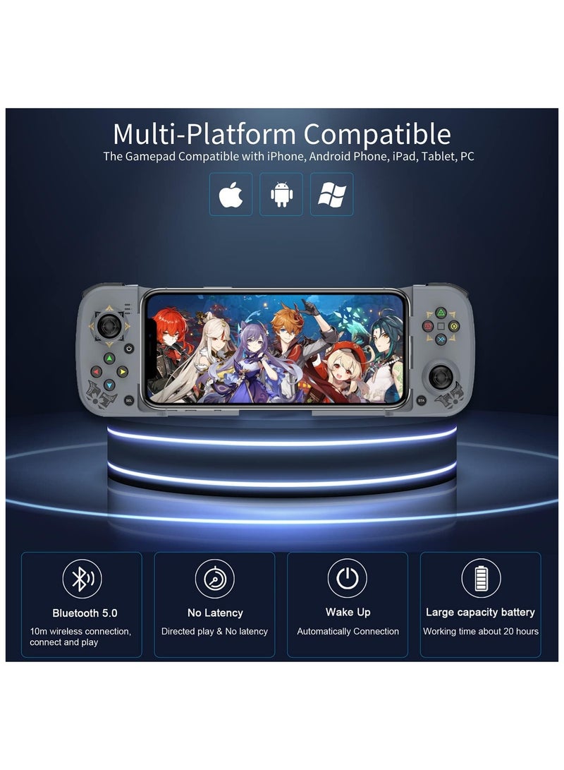 Megadream Mobile Game Controller Gamepad for iPhone iOS Android PC: Works with iPhone 15/14/13/12/11/X, iPad, Samsung Galaxy, TCL, Tablet, Call of Duty, Minecraft - Directly Play - Image 2