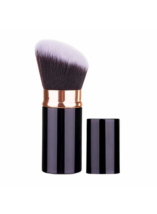 Sinide Retractable Foundation Brush, Sinide Professional Kabuki Makeup Brush - Best Blush Brush Travel Kit for Mineral Powder,Contouring, Cream or Liquid Cosmetics (Black Gold) - Image 1