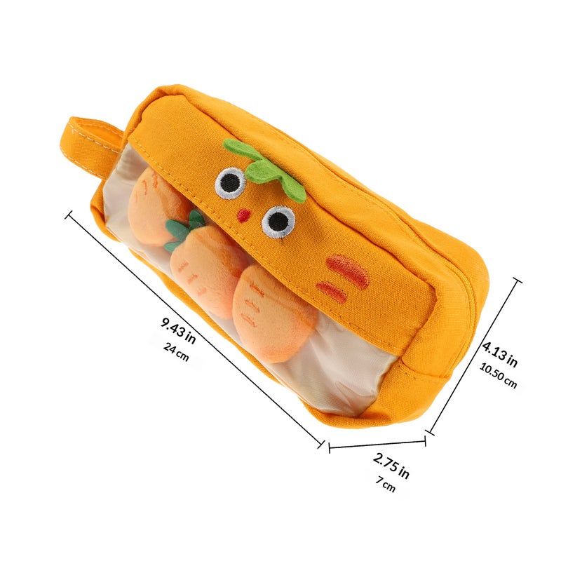 Zipper Storage Pouch Zipper Holder Pencil Case Cartoon Pencil Pouch School Stationery - Image 2