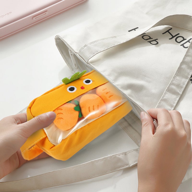 Zipper Storage Pouch Zipper Holder Pencil Case Cartoon Pencil Pouch School Stationery - Image 3