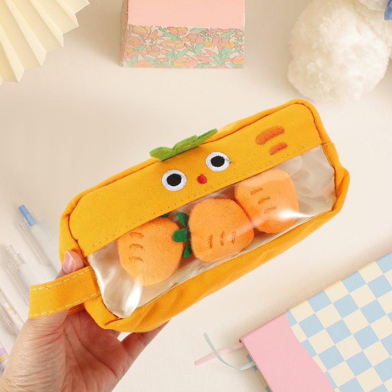 Zipper Storage Pouch Zipper Holder Pencil Case Cartoon Pencil Pouch School Stationery - Image 1