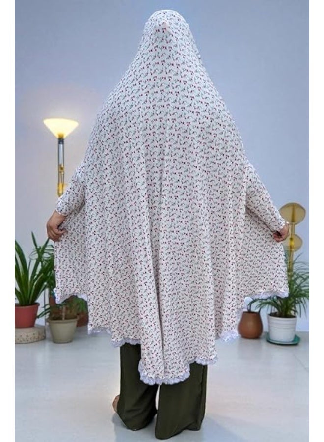 Long Khimar Below the Knee with Sleeves and Head Cover | Lightweight, Comfortable, and Easy to Wear | Suitable for Prayer, Home Wear, and Receiving Guests | Multi-Purpose - Image 4
