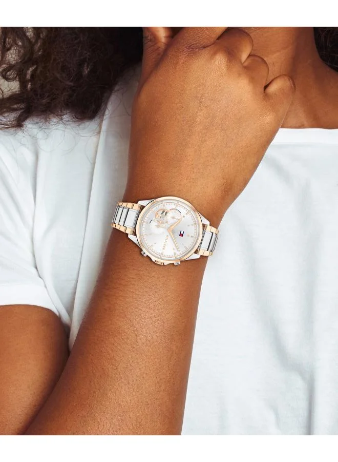 TOMMY HILFIGER  Tommy Hilfiger Analogue Multifunction Quartz Watch for Women with Two-Tone Stainless Steel Bracelet - 1782415 for Women | Best Price UAE