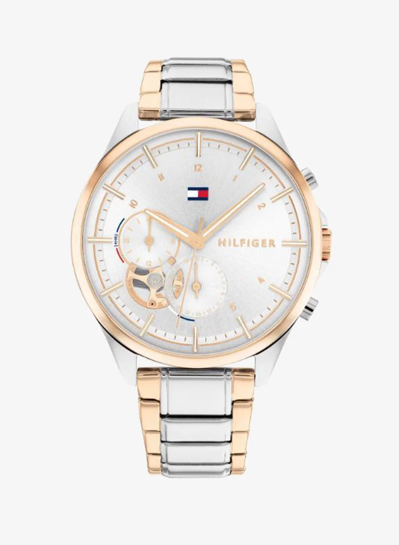 TOMMY HILFIGER Tommy Hilfiger Analogue Multifunction Quartz Watch for Women with Two-Tone Stainless Steel Bracelet - 1782415
