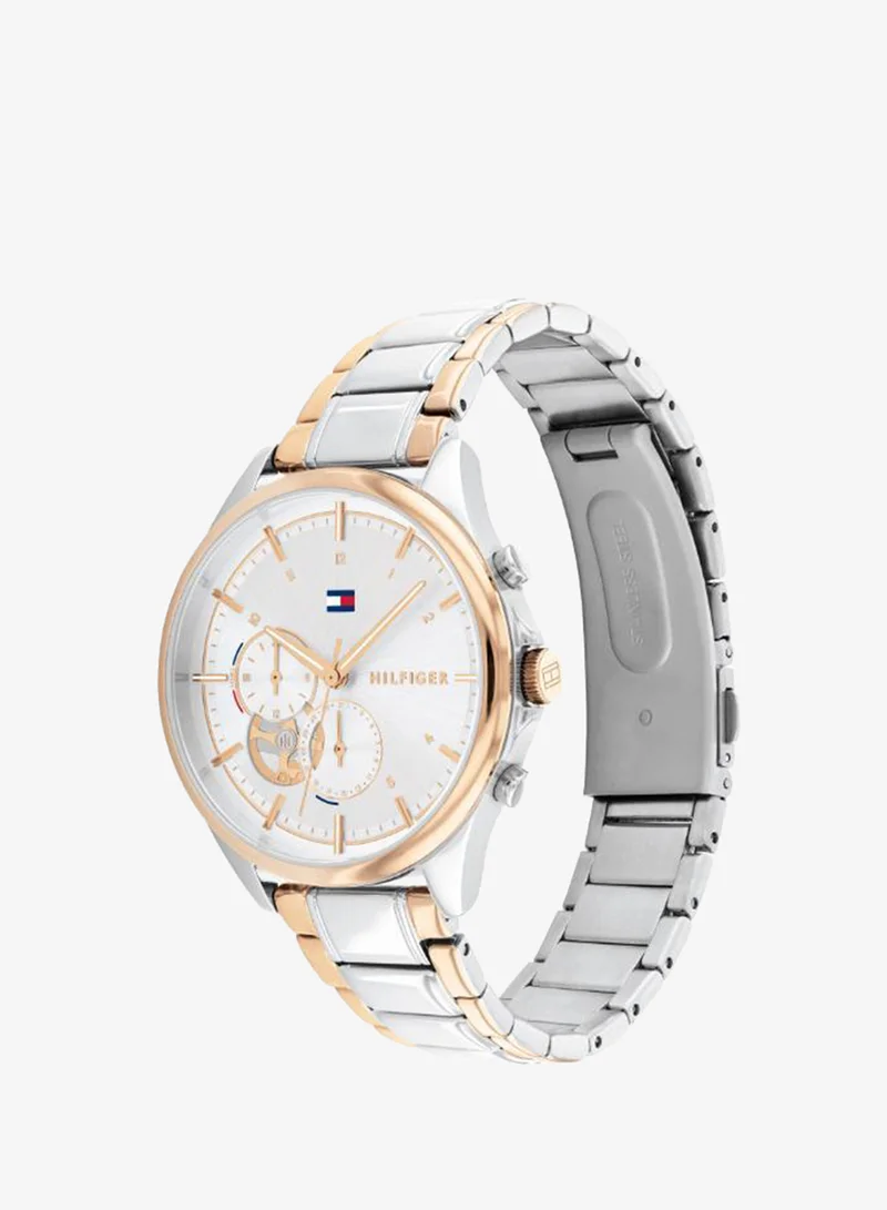 Tommy Hilfiger  Tommy Hilfiger Analogue Multifunction Quartz Watch for Women with Two-Tone Stainless Steel Bracelet - 1782415 for Women | Best Price UAE