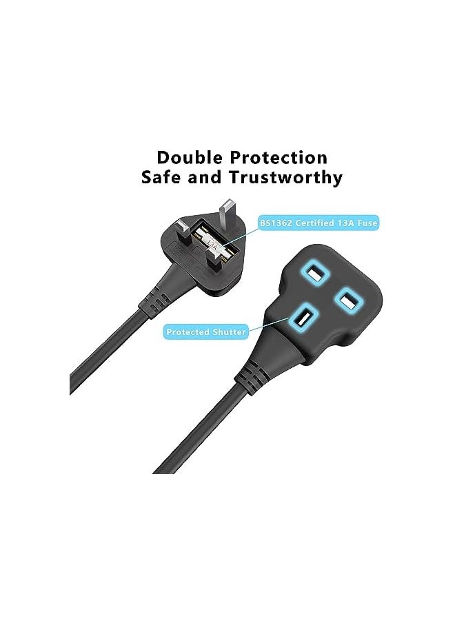 PROMASS Extension cord 10 Meters Heavy Duty Extension Lead Single Socket Power Cord Fireproof Single socket Black  - Image 4