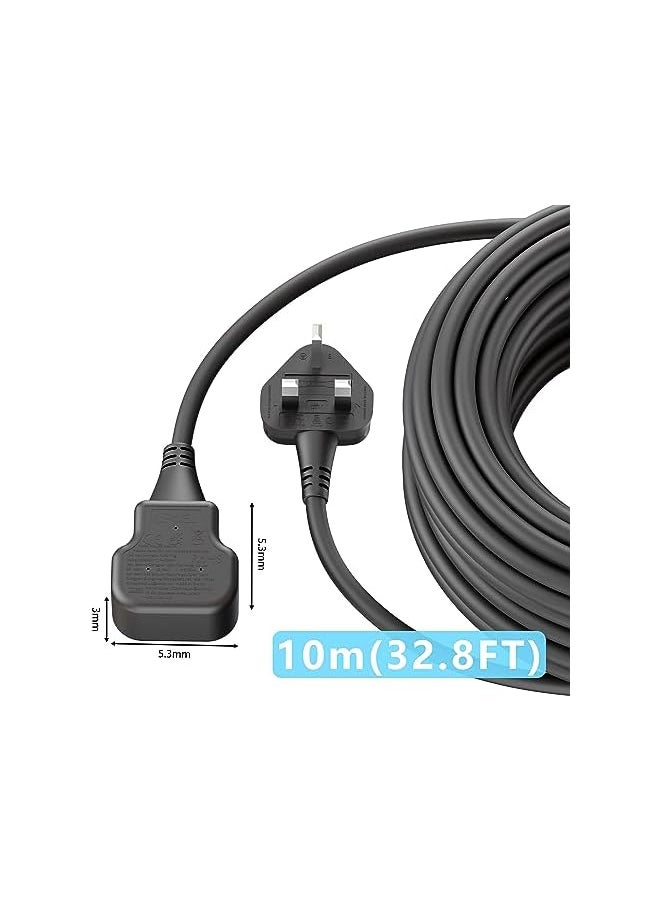 PROMASS Extension cord 10 Meters Heavy Duty Extension Lead Single Socket Power Cord Fireproof Single socket Black  - Image 2