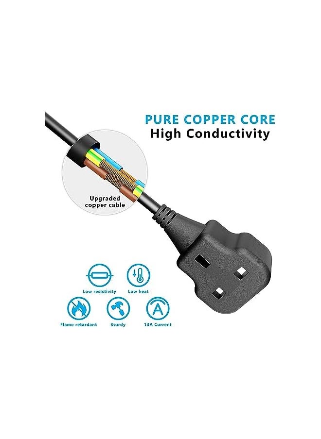 PROMASS Extension cord 10 Meters Heavy Duty Extension Lead Single Socket Power Cord Fireproof Single socket Black  - Image 3