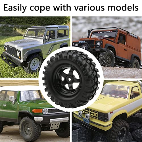 JIUWU Buggy Rubber Tires + 5 Spoke Wheel Rim for RC HSP 1:10 Off-Road Pack of 4 - Image 3