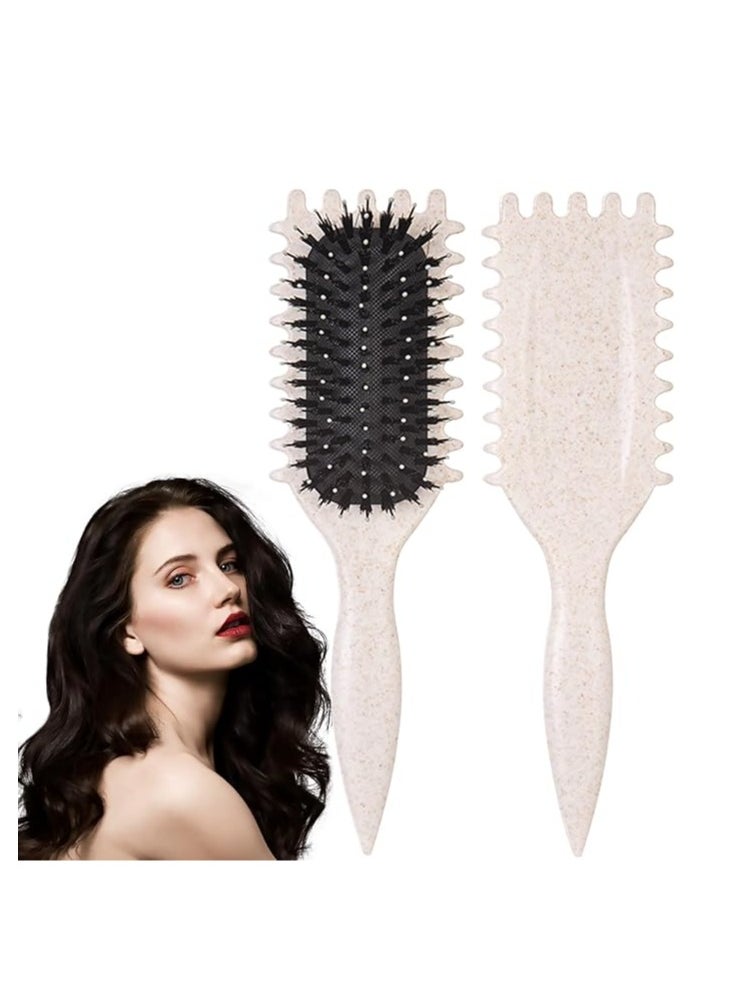 Generic - 2025 Newest Bounce Curl Brush,Bounce Curl Defining Brush,Curl Defining Brush,Hair Brush Styling Brush,Shaping and Defining Curls for Women Girls (Color : Beige) - Image 1