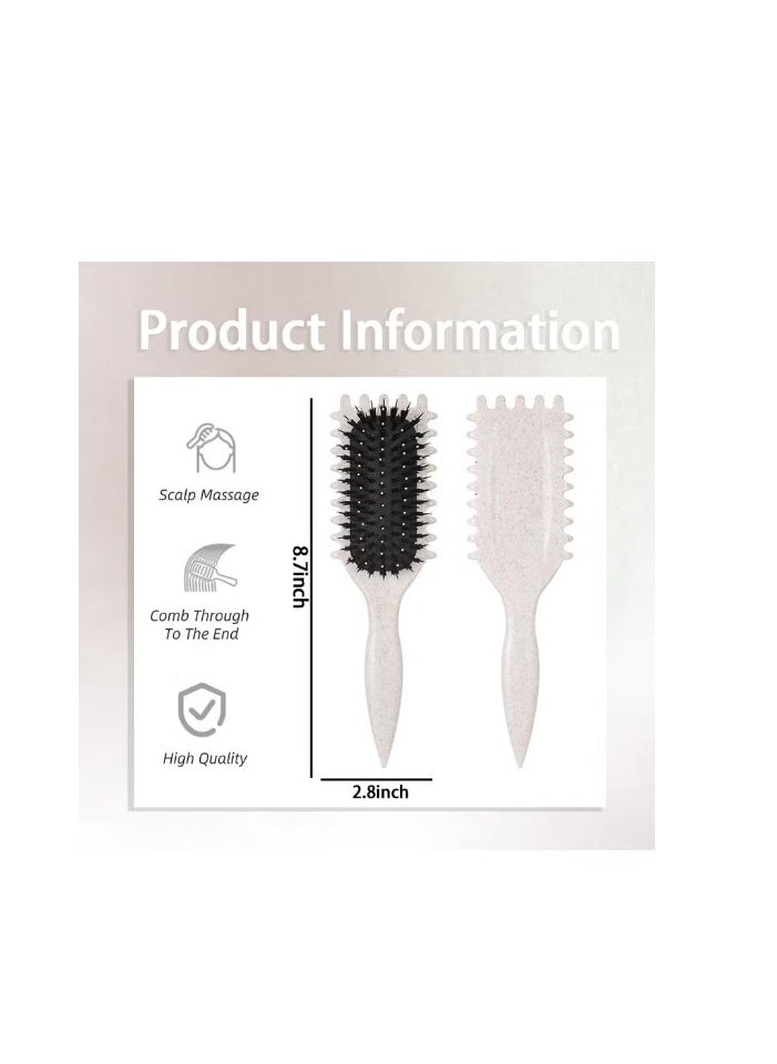 Generic - 2025 Newest Bounce Curl Brush,Bounce Curl Defining Brush,Curl Defining Brush,Hair Brush Styling Brush,Shaping and Defining Curls for Women Girls (Color : Beige) - Image 1