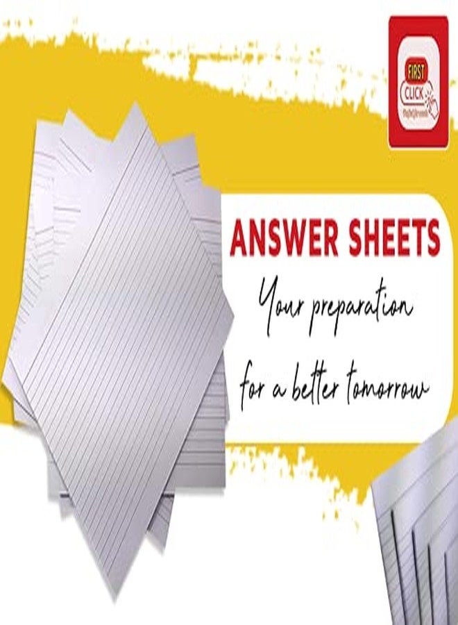 FIRST CLICK Exam Paper Answer Sheets Both Side Ruled 800 Pages (200 Loose Sheets Without Fold+20 Folded Paper/Booklet Style) 54X22 CM Count 200 Sheet Without FOLD with Folding 400 Sheet 800 Page - Image 2